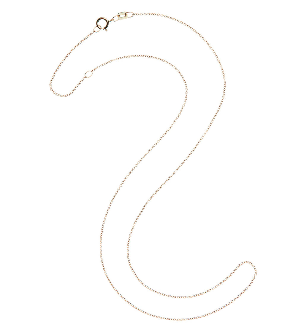 Delicate Adjustable Solid Gold Chain