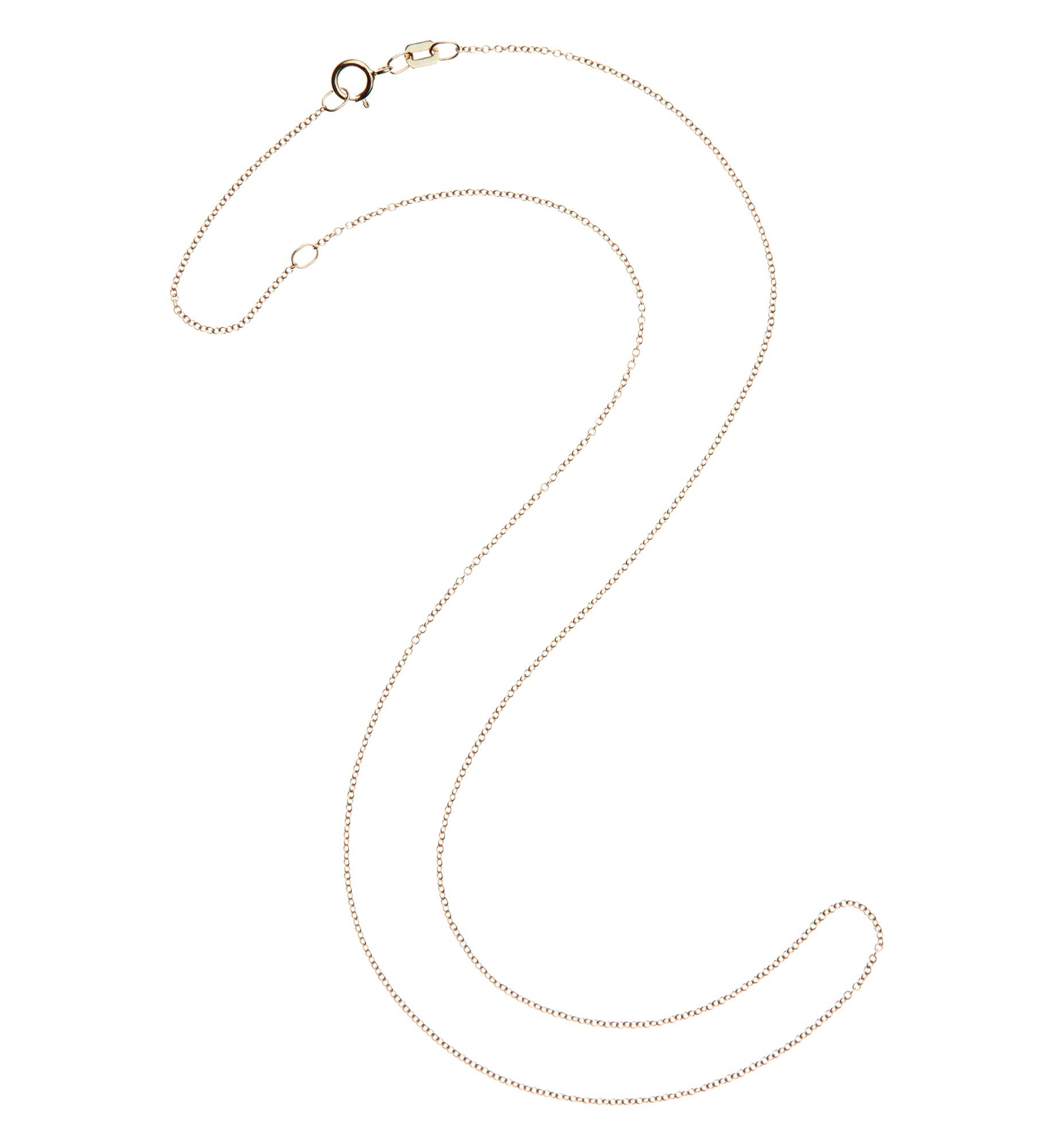 Delicate Adjustable Solid Gold Chain