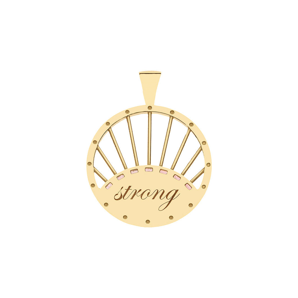 STRONG 14k Rising Sun Cutout Pendant