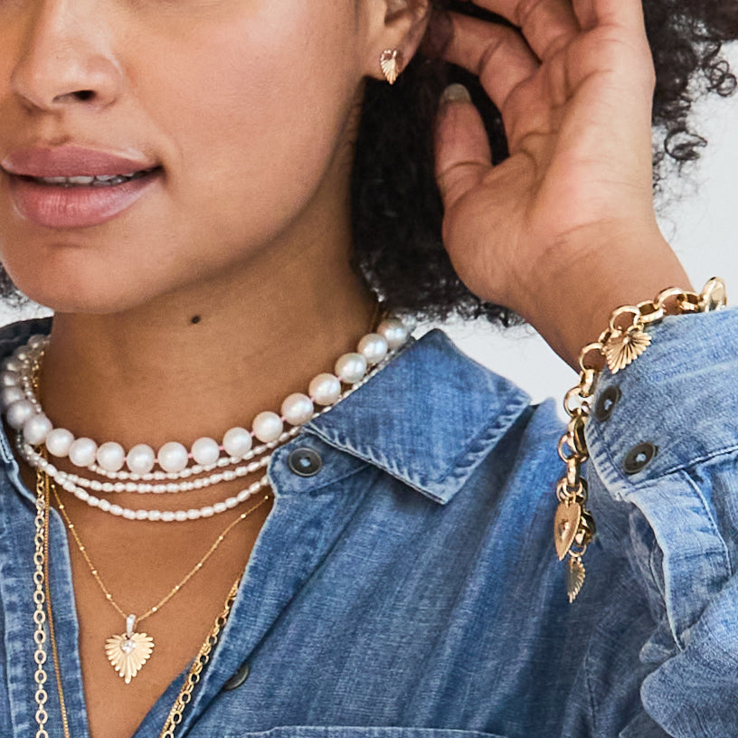 Baby Full Heart Love Earrings 10k Gold