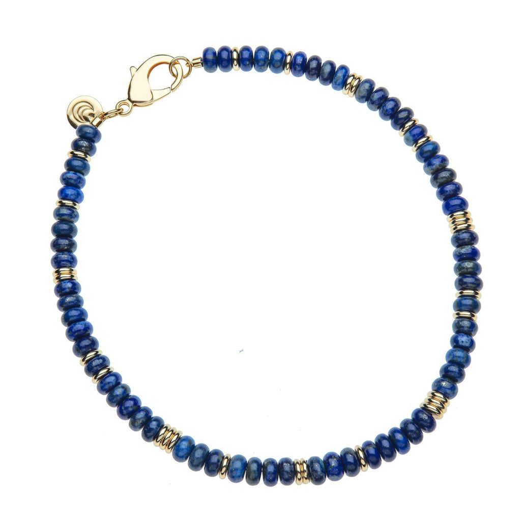 Gumdrop Beaded Necklace in Lapis