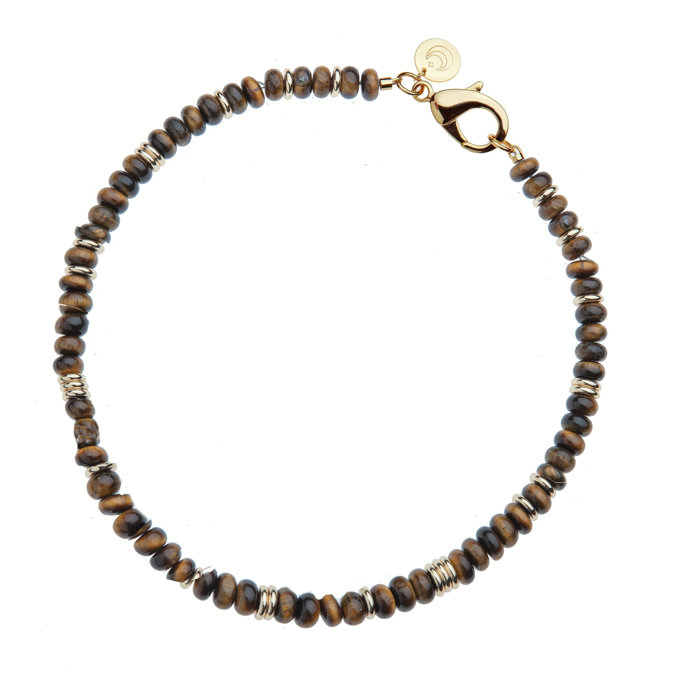 Gumdrop Beaded Necklace in Tiger's Eye