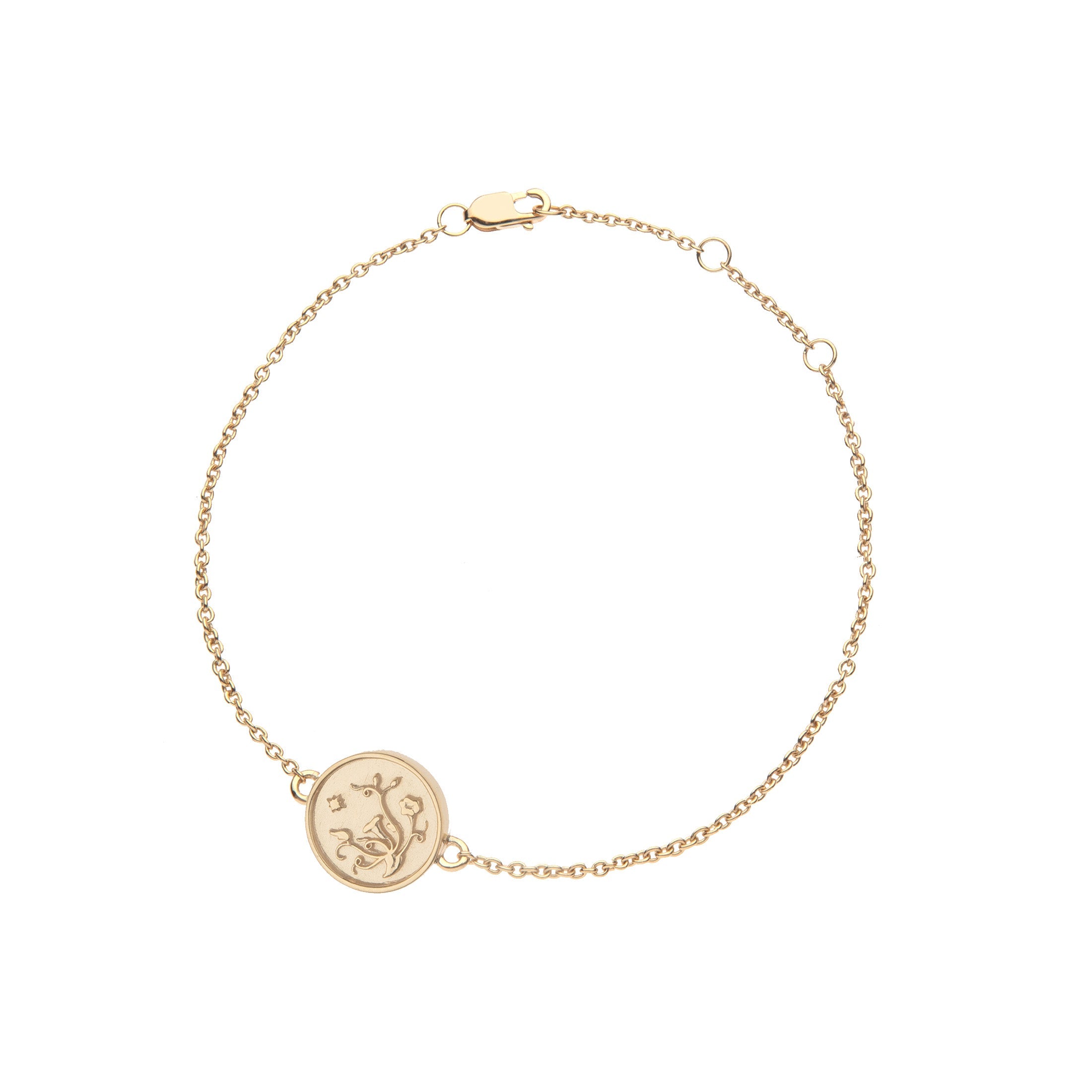GRACE JW Baby Coin Bracelet in 10k Gold