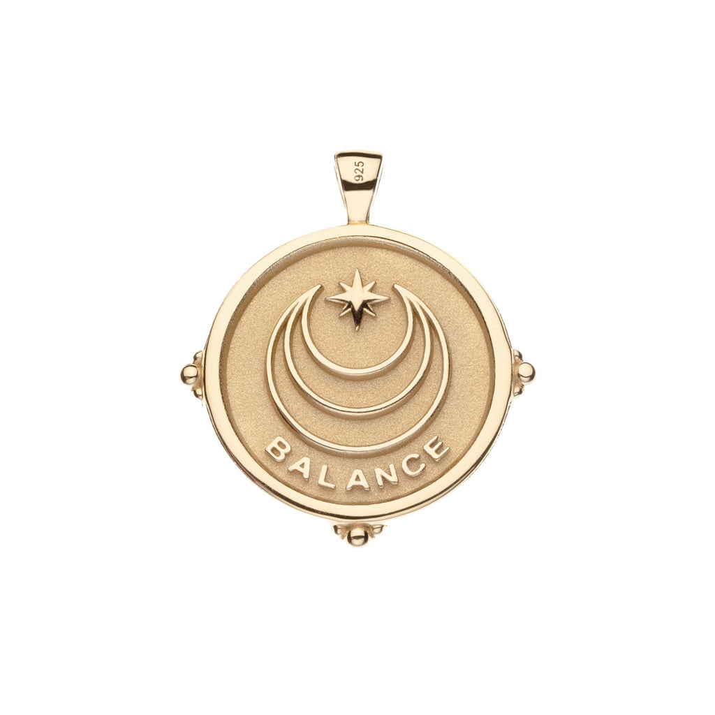 BALANCE JW Original Pendant Coin in Solid Gold