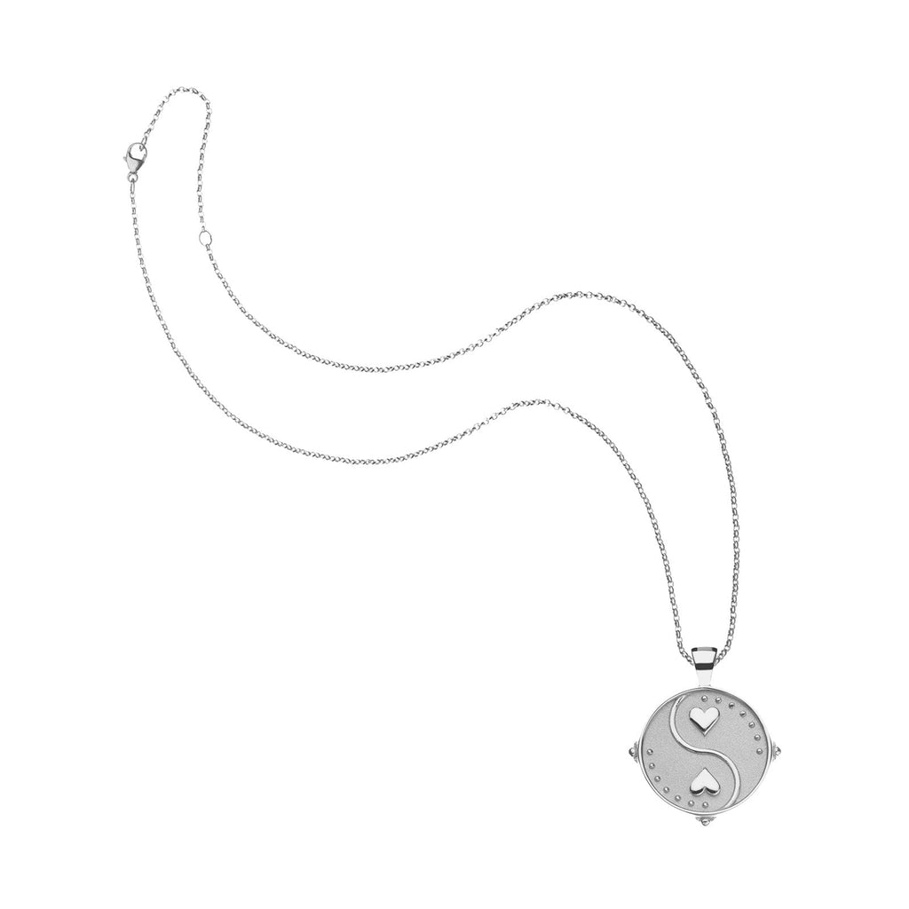 BALANCE JW Small Pendant Coin in Silver