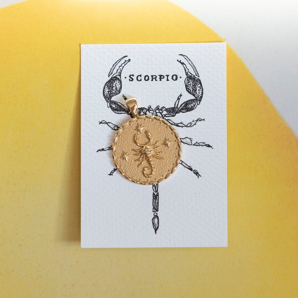 SCORPIO JW Zodiac Pendant Coin - Oct 23 - Nov 21