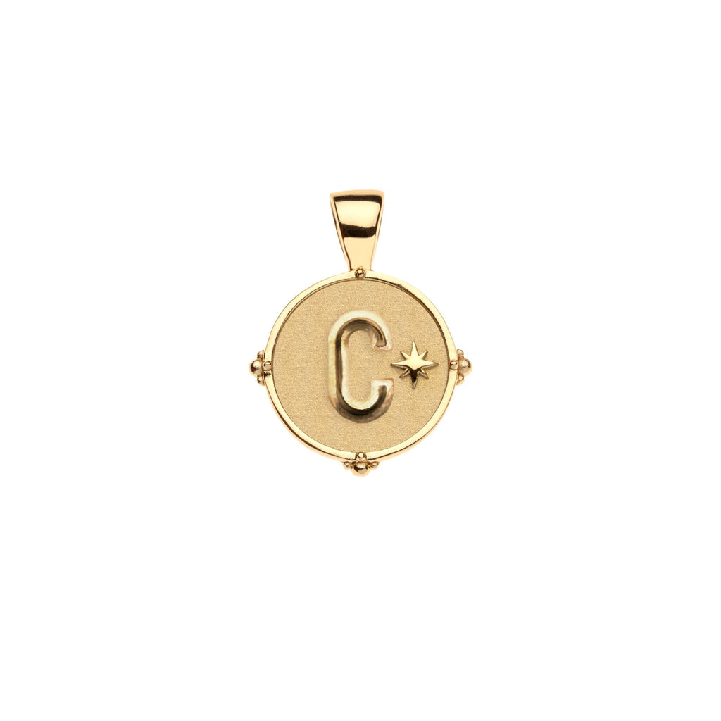 JW Letter Coin Pendant