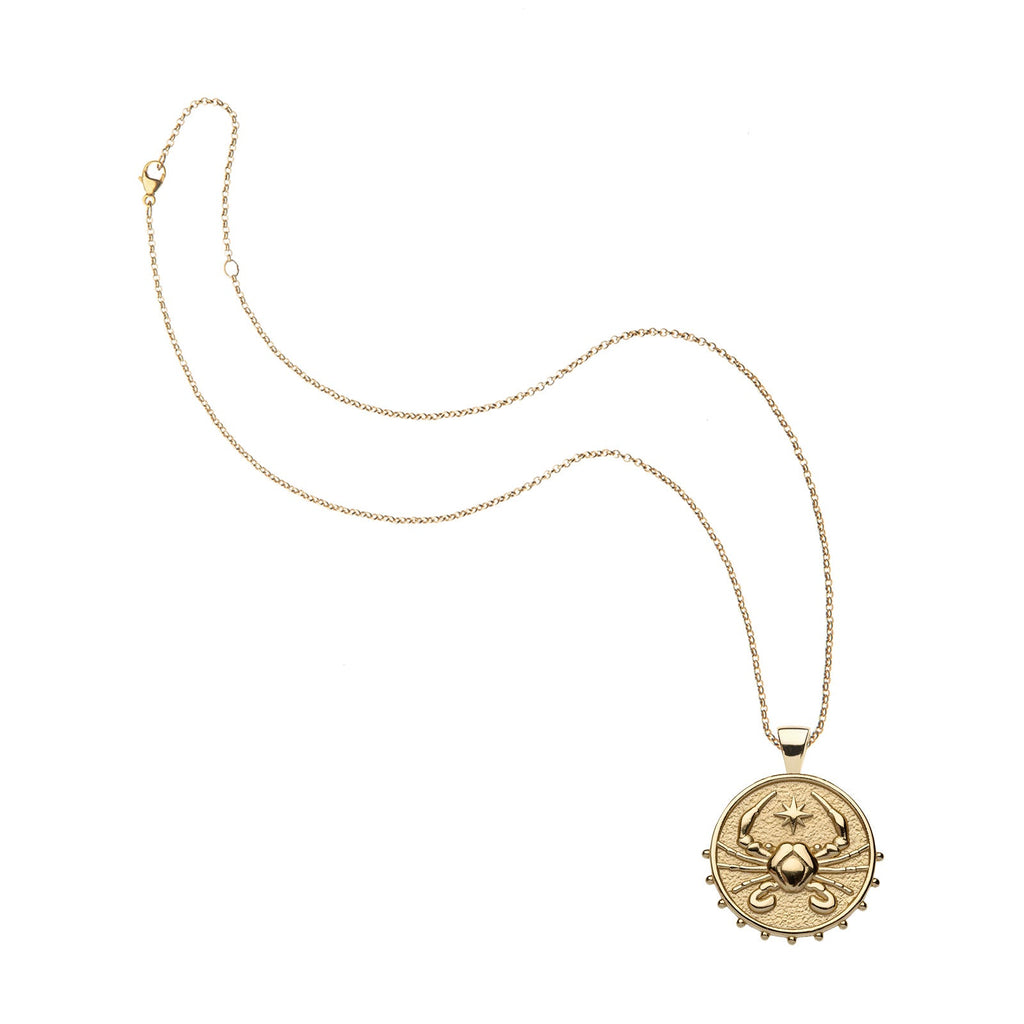 CANCER JW Small Zodiac Pendant Coin - Jun 21 - Jul 22