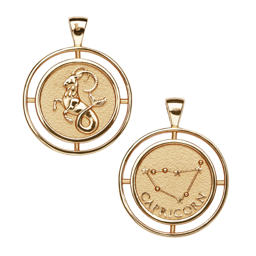 CAPRICORN JW Zodiac Pendant Coin - Dec 22 - Jan 19