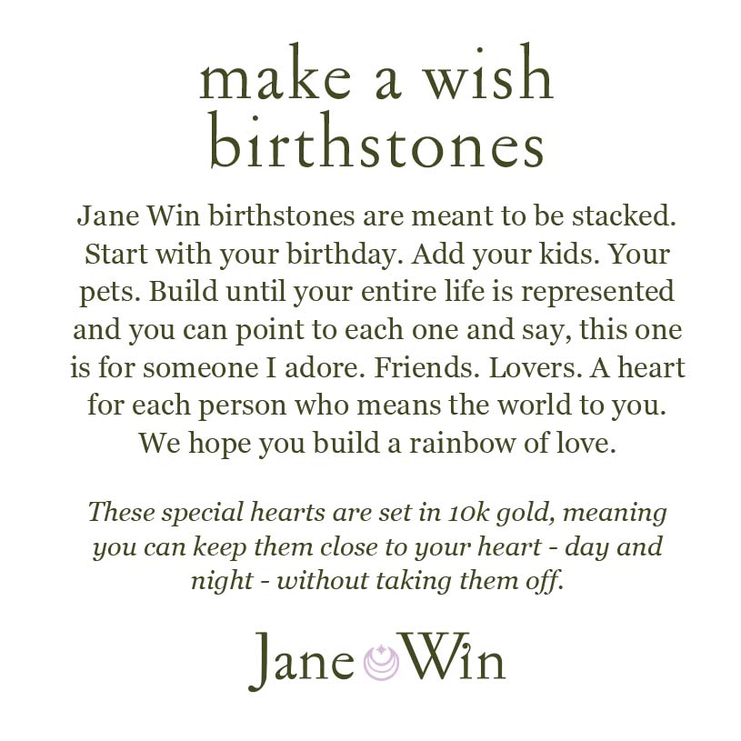 LOVE Rainbow Birthstone Pendant in Solid Gold