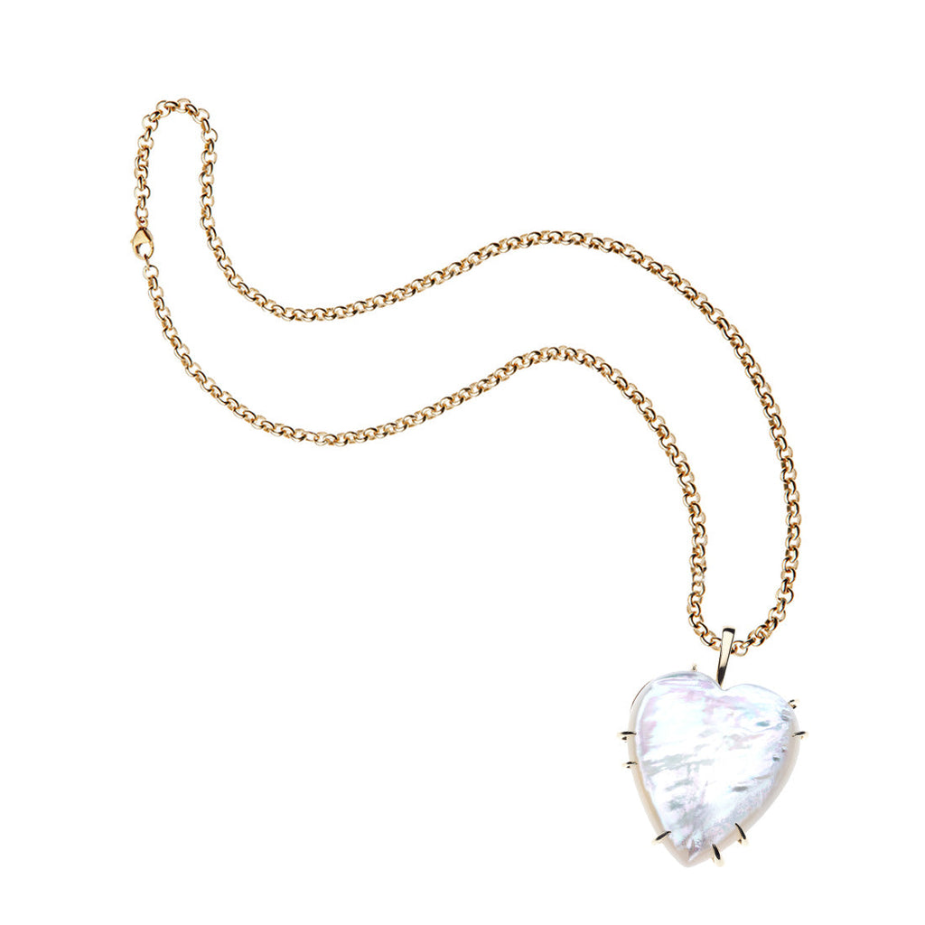 LOVE Carry Your Heart Pendant in Mother of Pearl