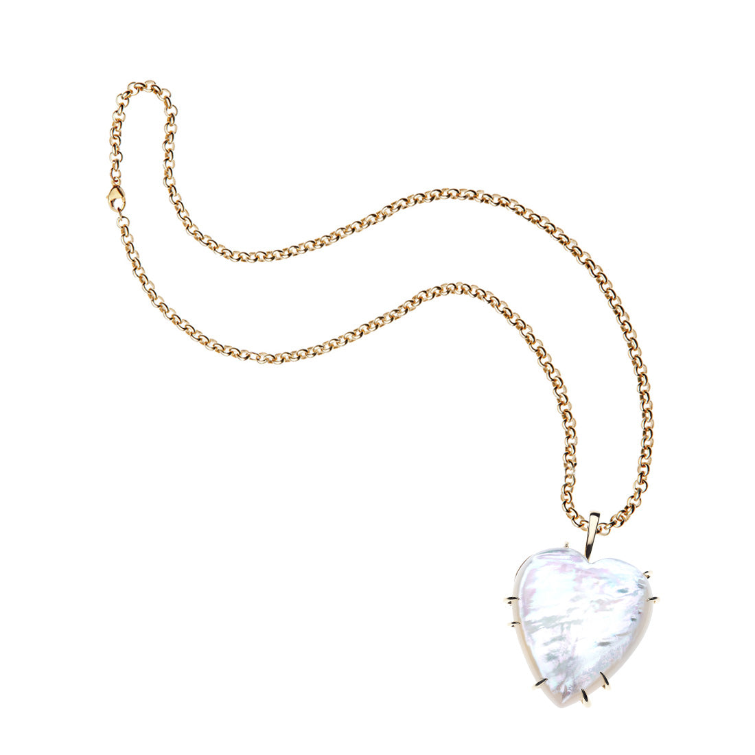 LOVE Carry Your Heart Pendant in Mother of Pearl