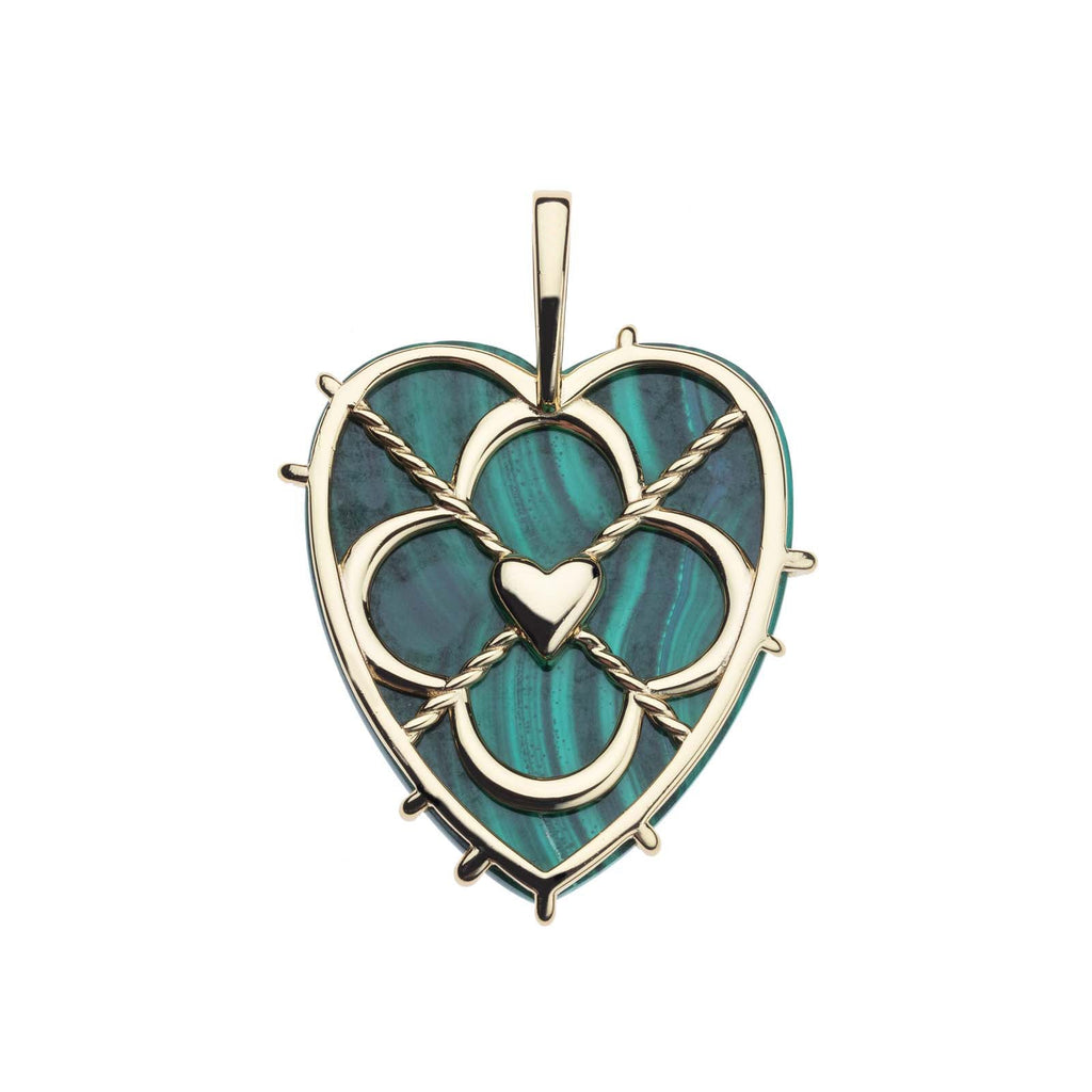 LOVE Carry Your Heart Pendant in Malachite
