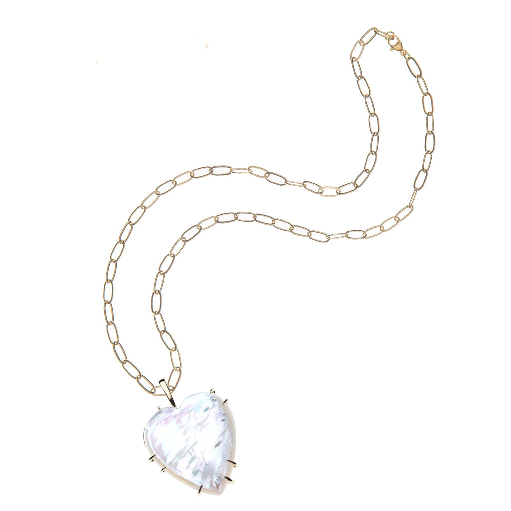 LOVE Carry Your Heart Pendant in Mother of Pearl