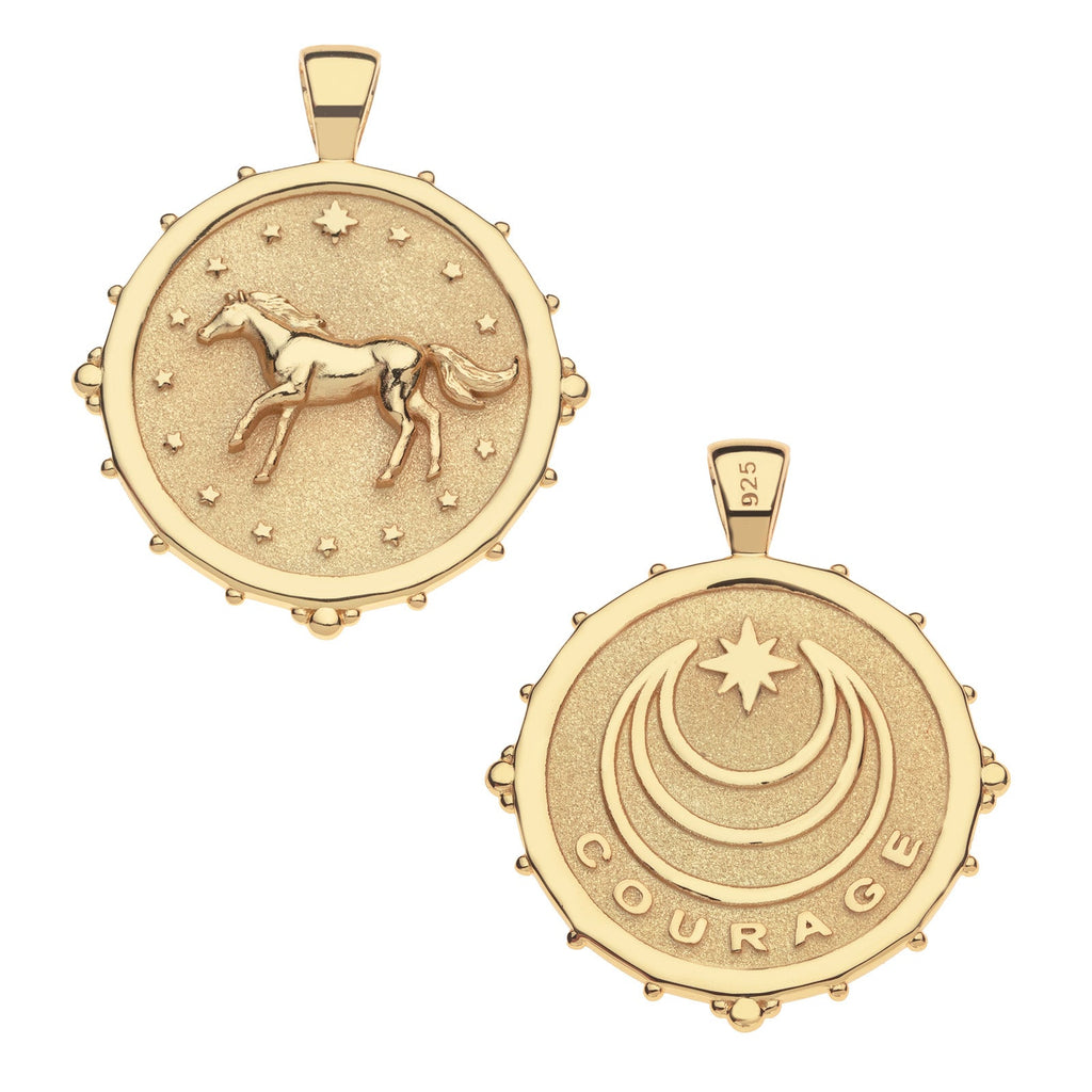 COURAGE Horse JW Original Pendant Coin