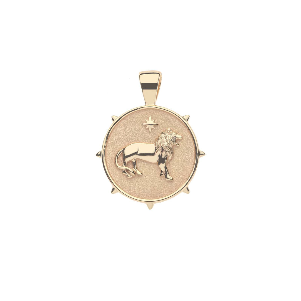COURAGE JW Small Pendant Coin in Solid Gold