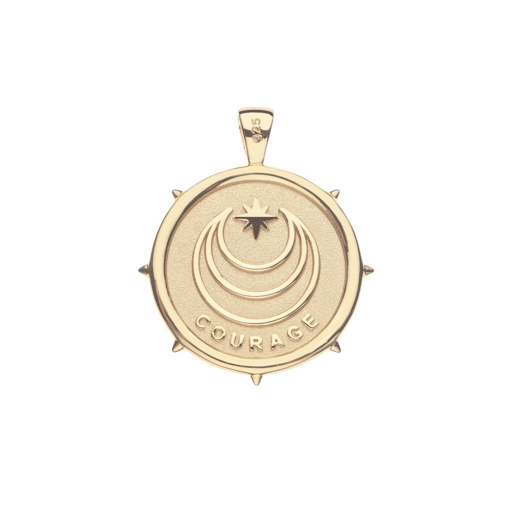 COURAGE JW Original Pendant Coin in Solid Gold