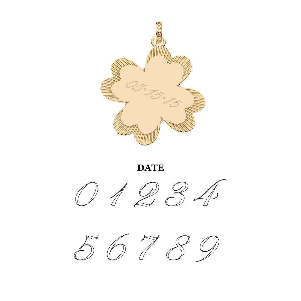 LUCKY in Love Clover Pendant with Black Mother of Pearl