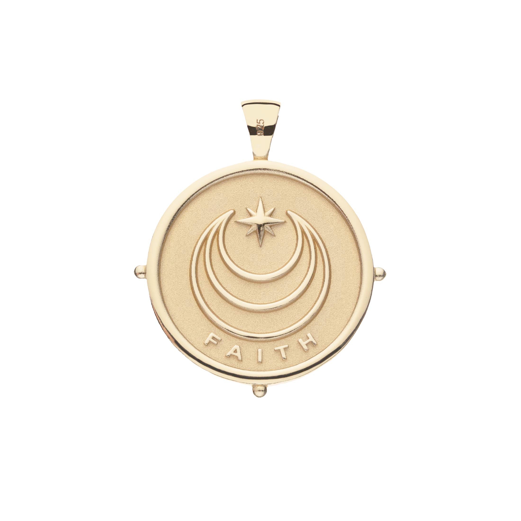 FAITH JW Original Pendant Coin in Solid Gold