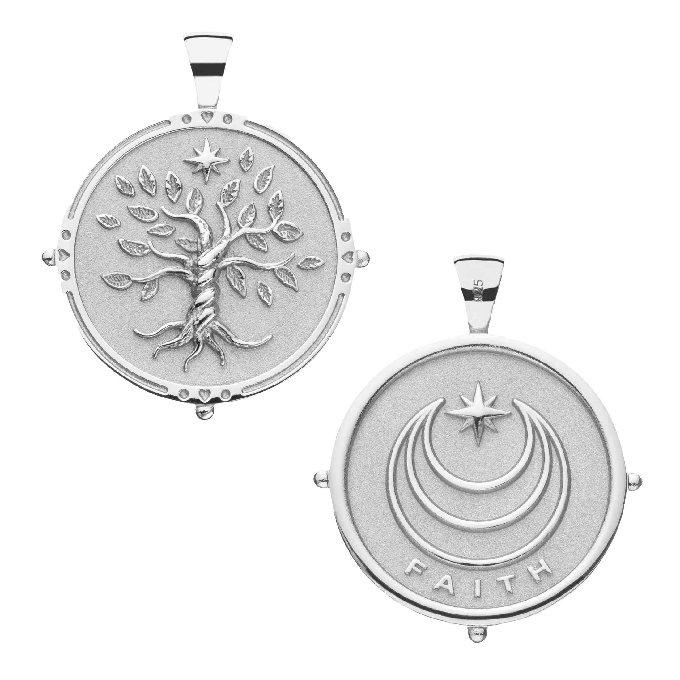 FAITH JW Original Pendant Coin in Silver