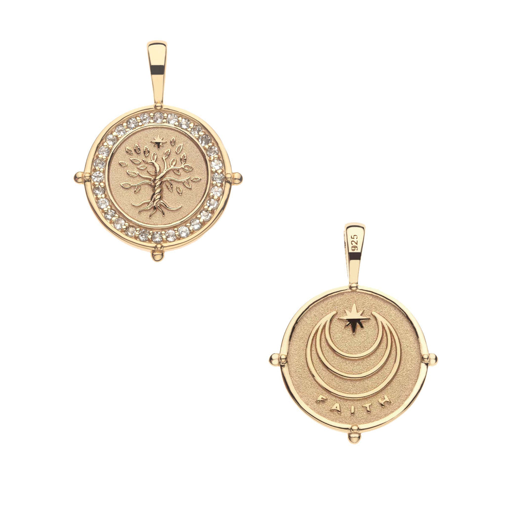 FAITH Petite Embellished Coin
