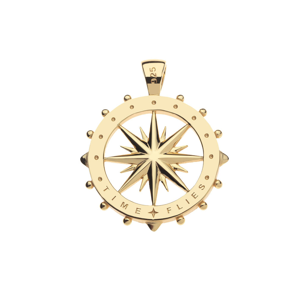FOREVER Sundial Cutout Coin Pendant