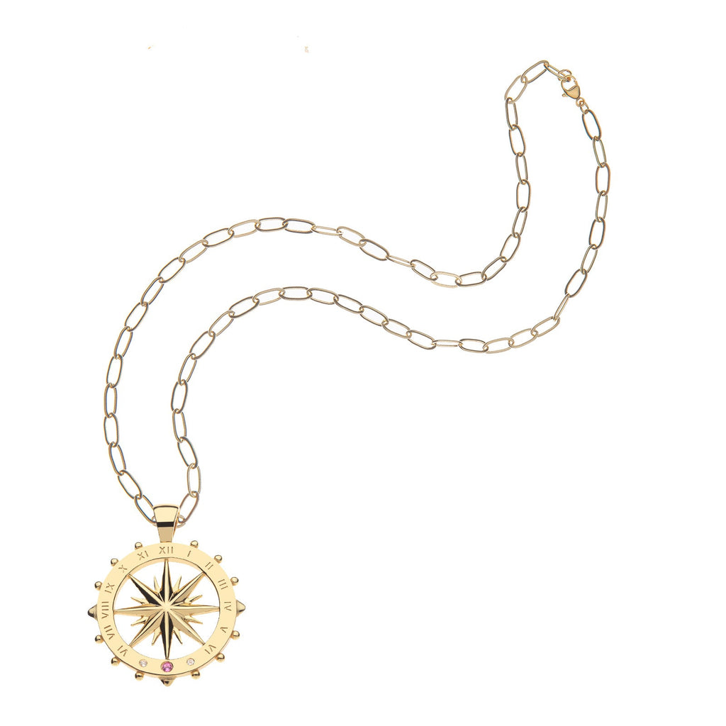 FOREVER Sundial Cutout Coin Pendant