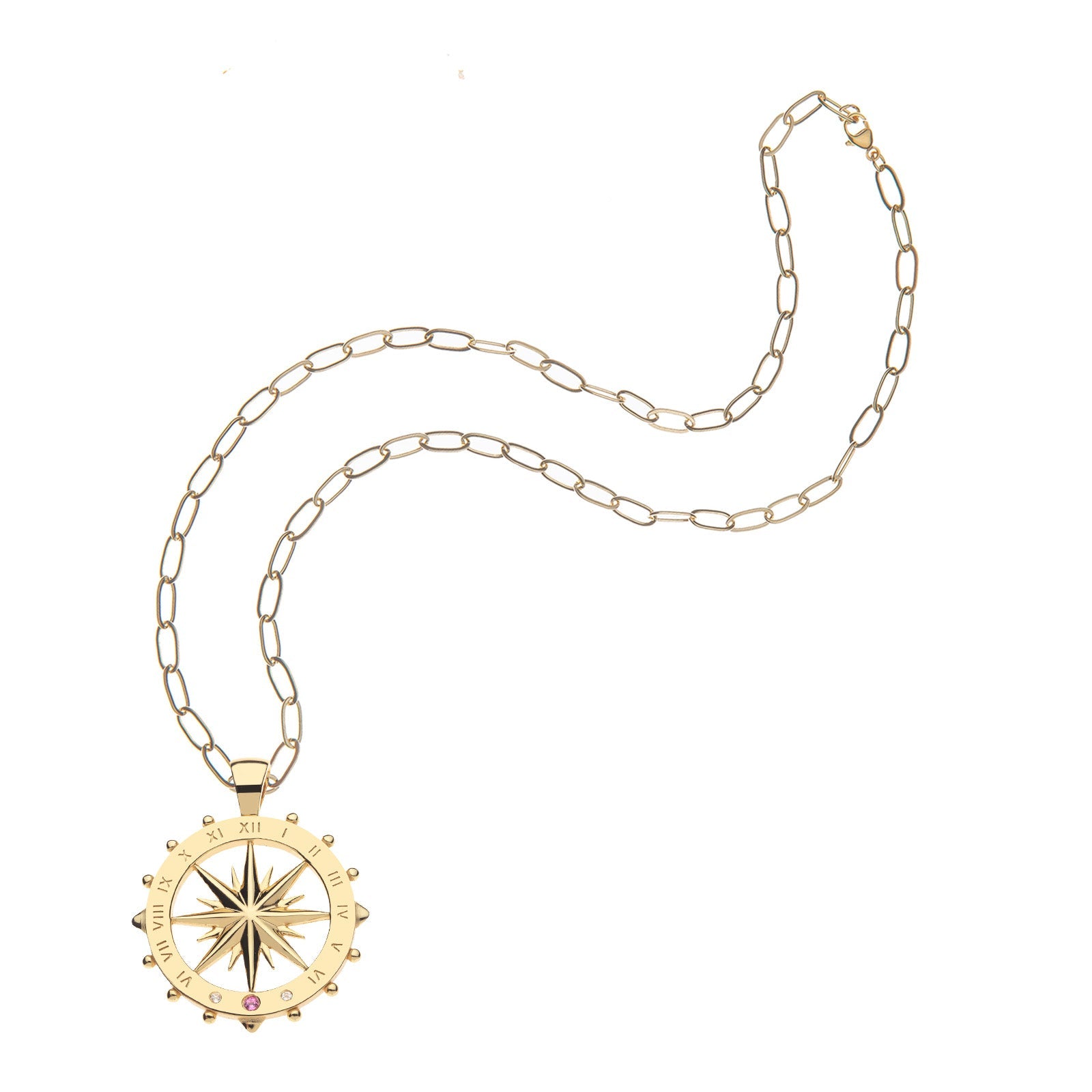 FOREVER Sundial Cutout Coin Pendant