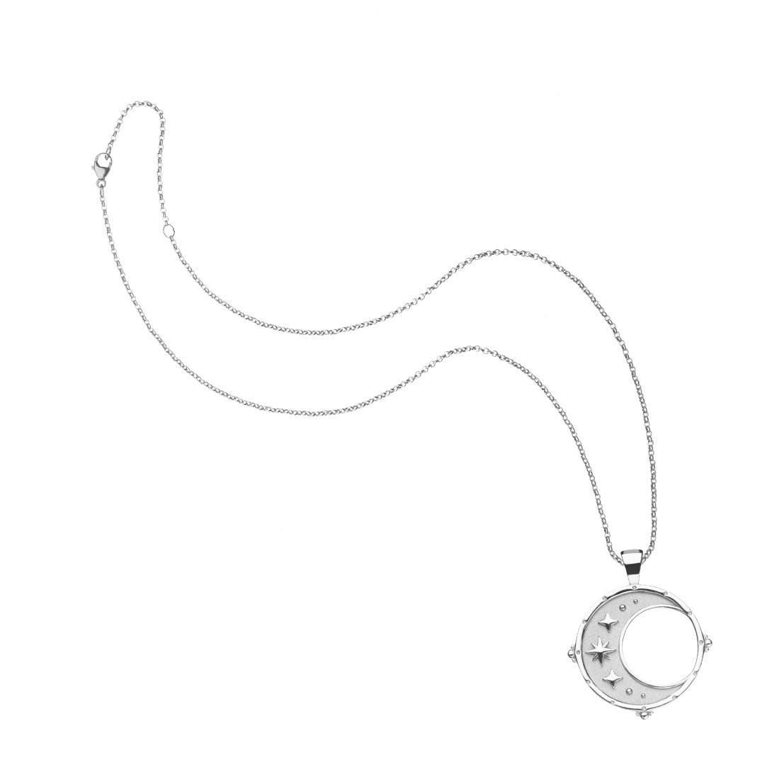 FOREVER Moon and Back Pendant Coin in Silver