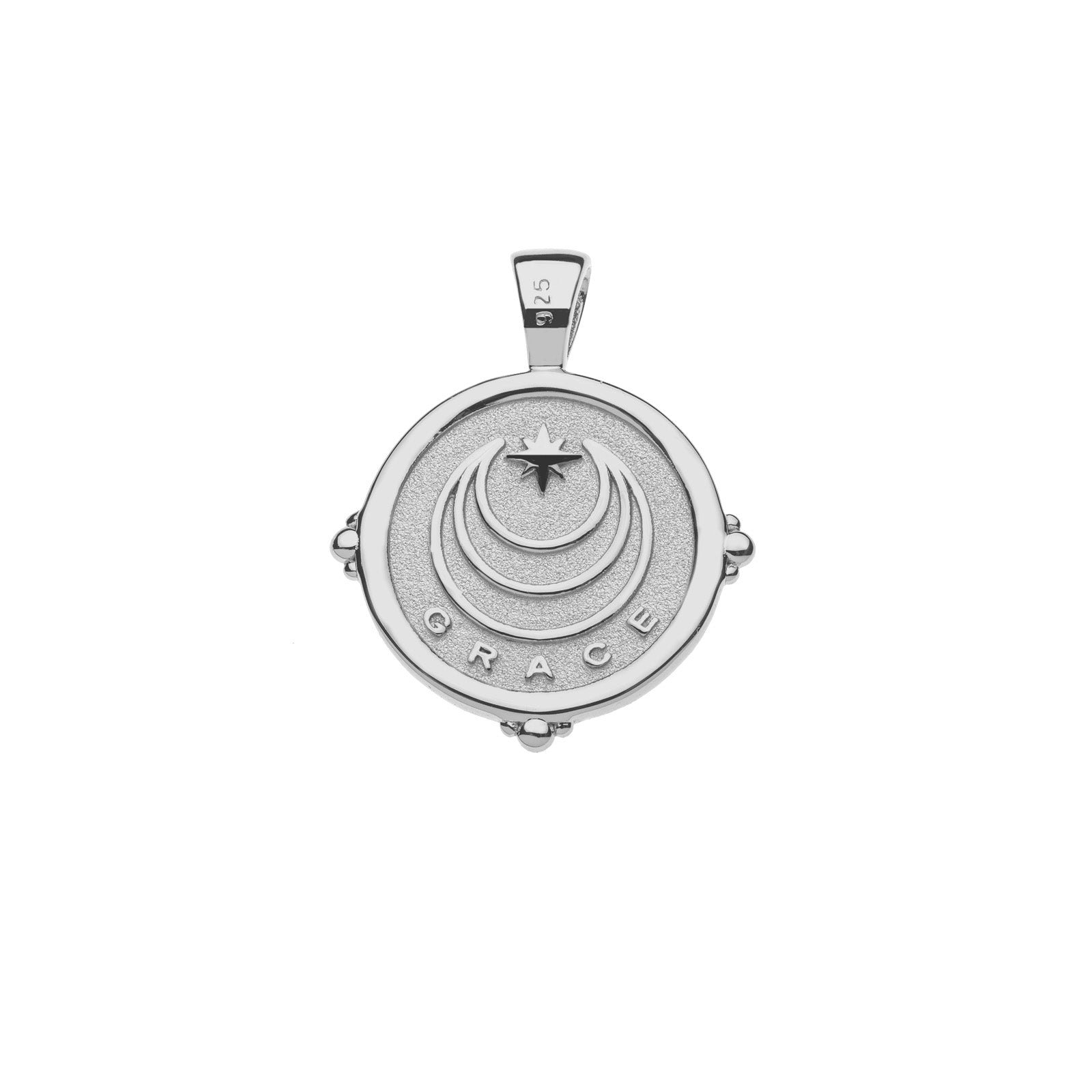 GRACE JW Small Pendant Coin in Silver