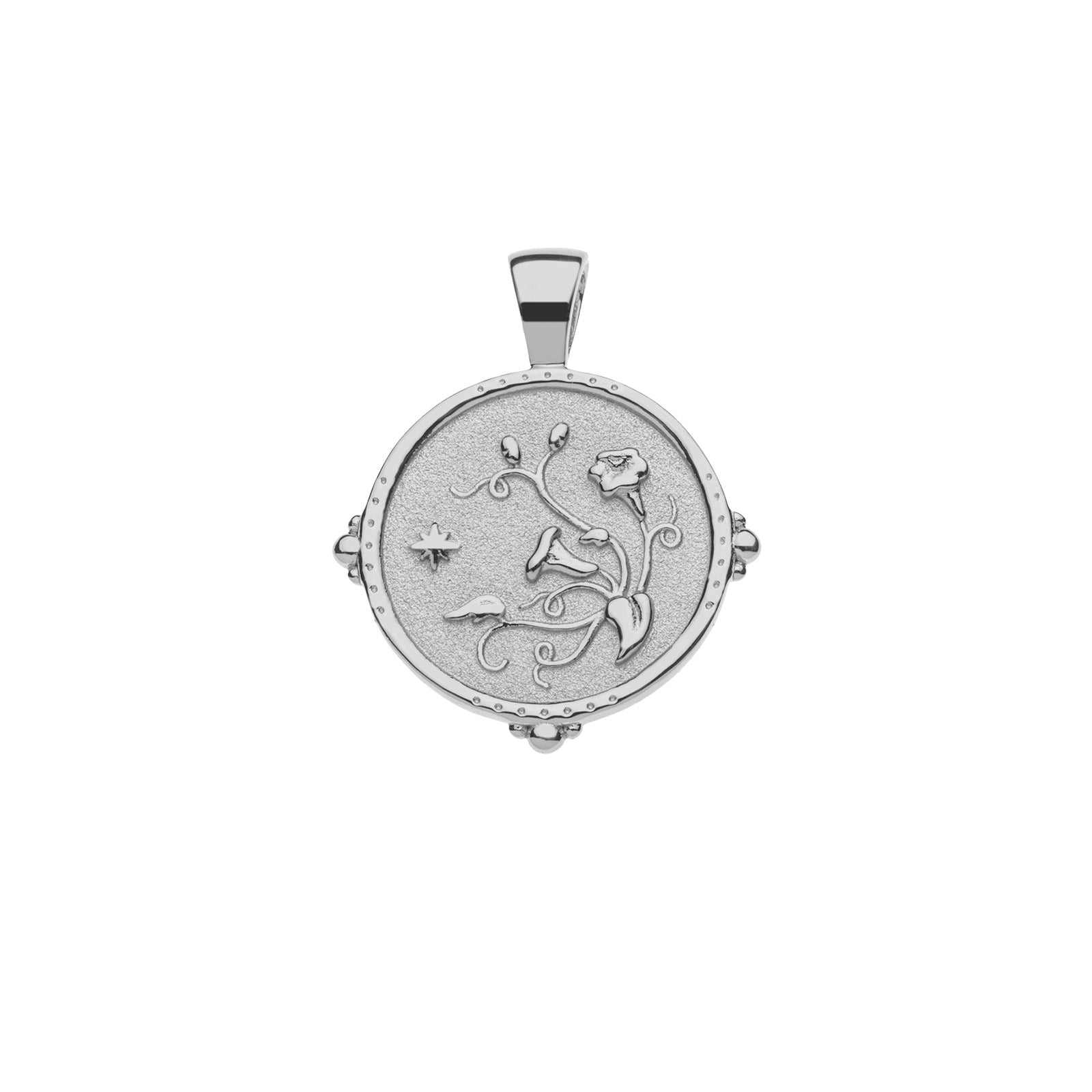 GRACE JW Small Pendant Coin in Silver