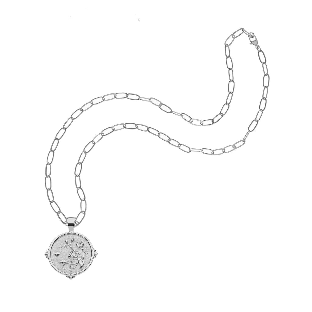 GRACE JW Small Pendant Coin in Silver