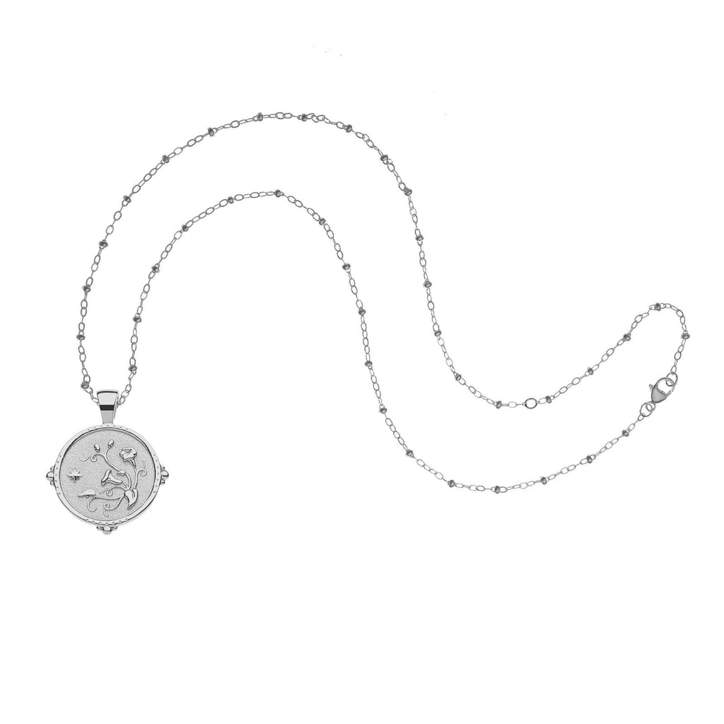 GRACE JW Small Pendant Coin in Silver