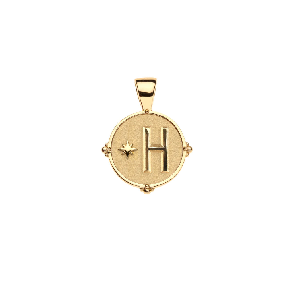 JW Letter Coin Pendant