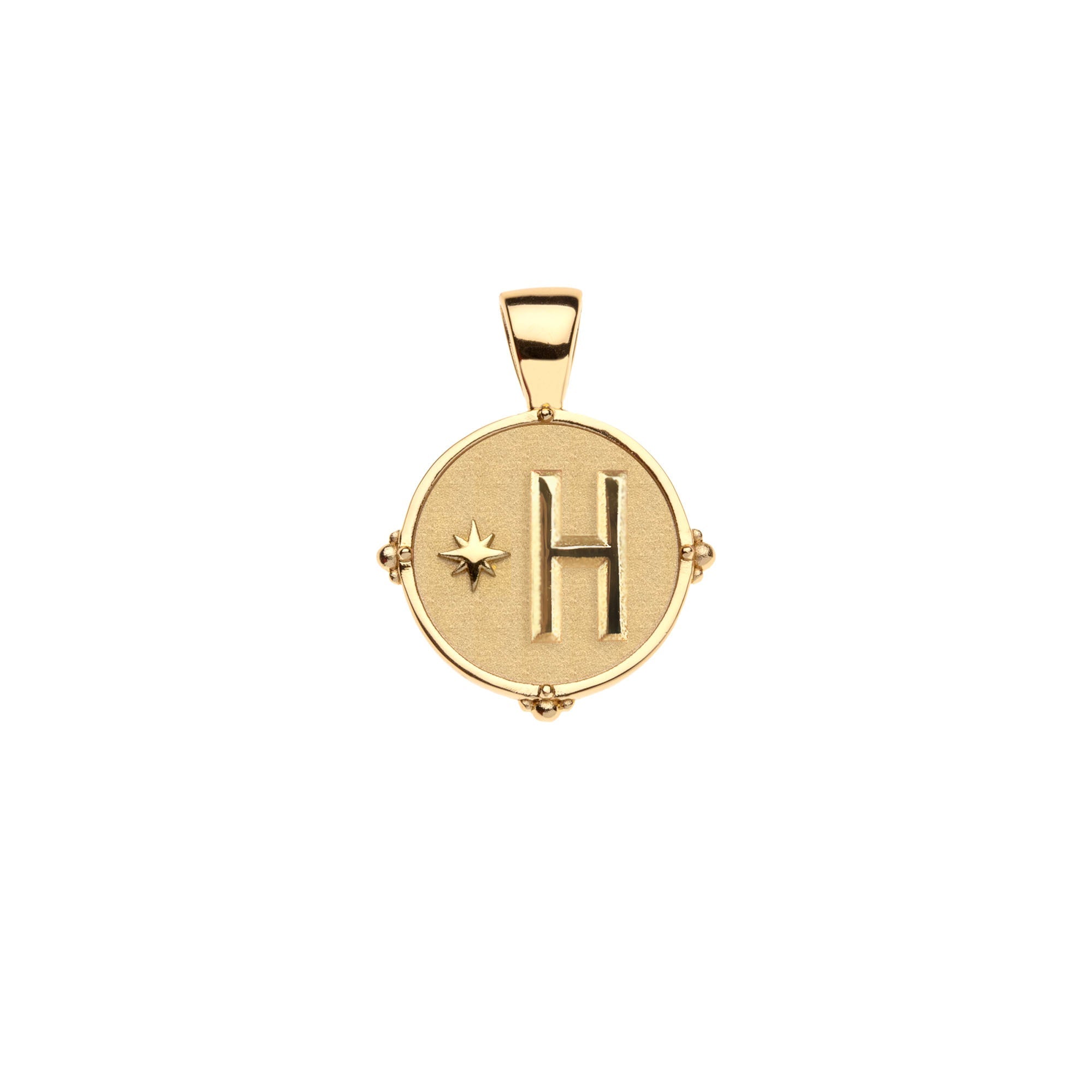 JW Letter Coin Pendant