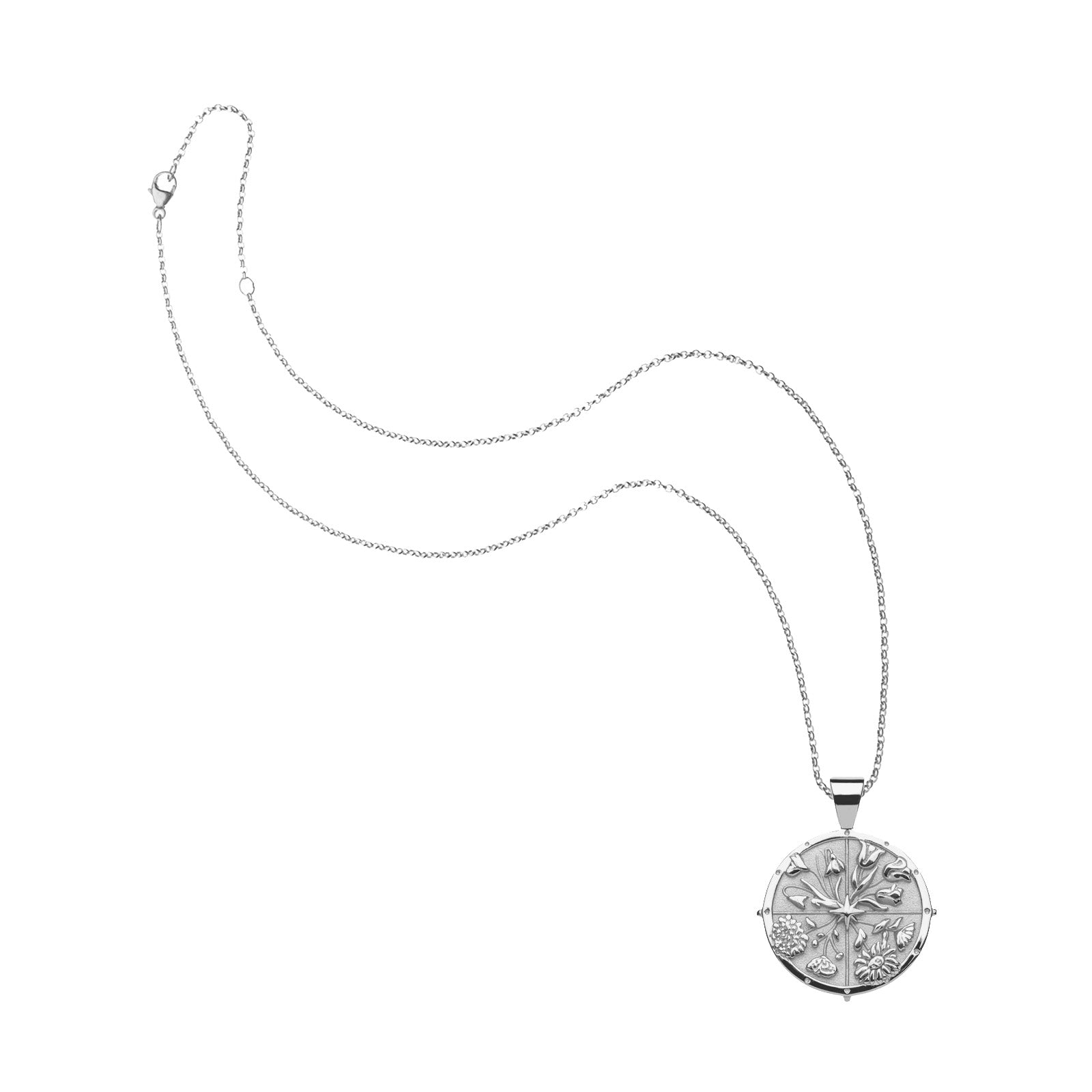 HOPE JW Small Pendant Coin in Silver