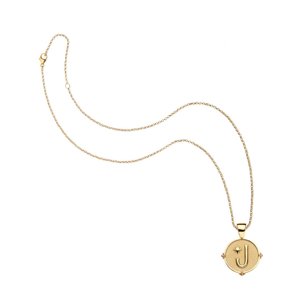 JW Letter Coin Pendant