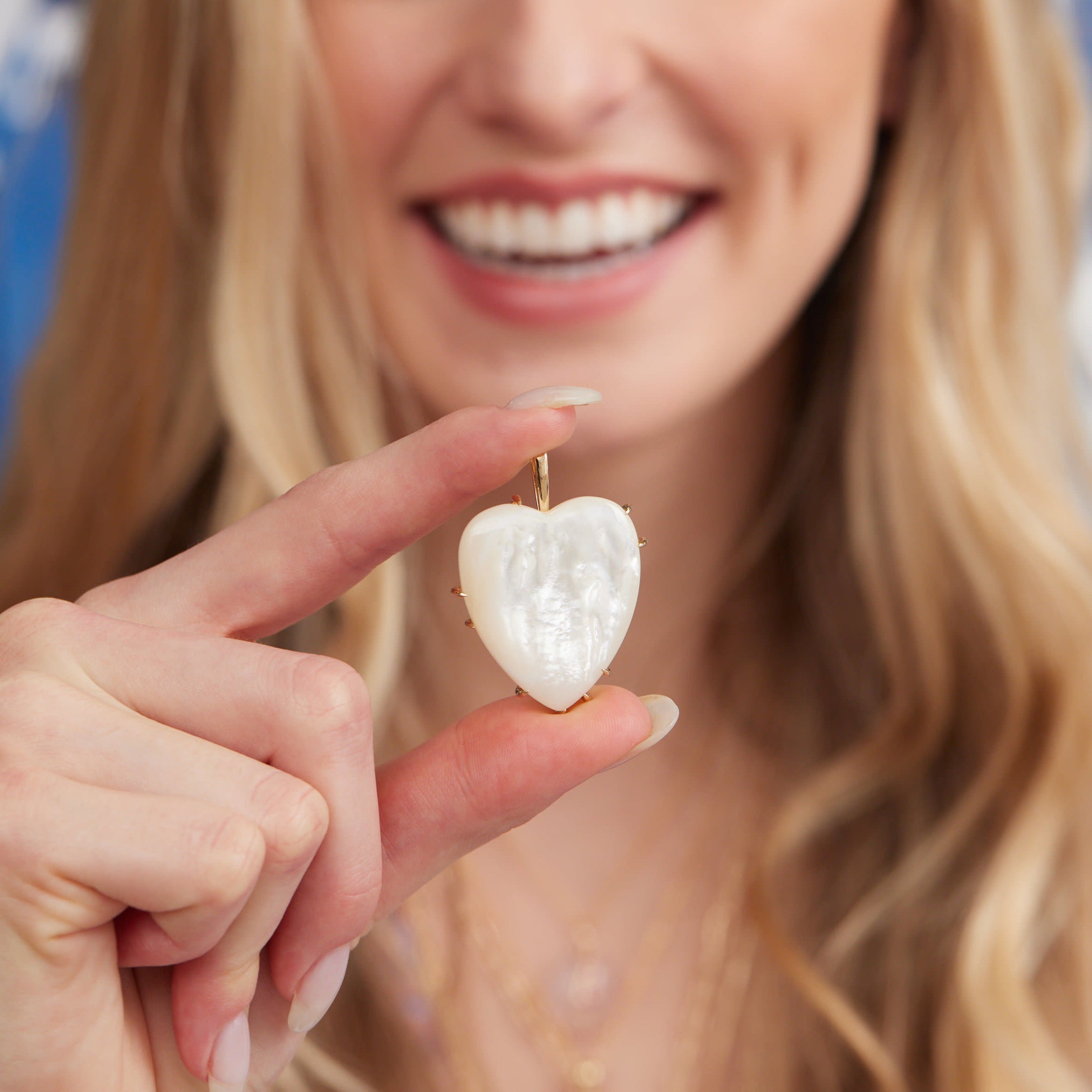 LOVE Carry Your Heart Pendant in Mother of Pearl