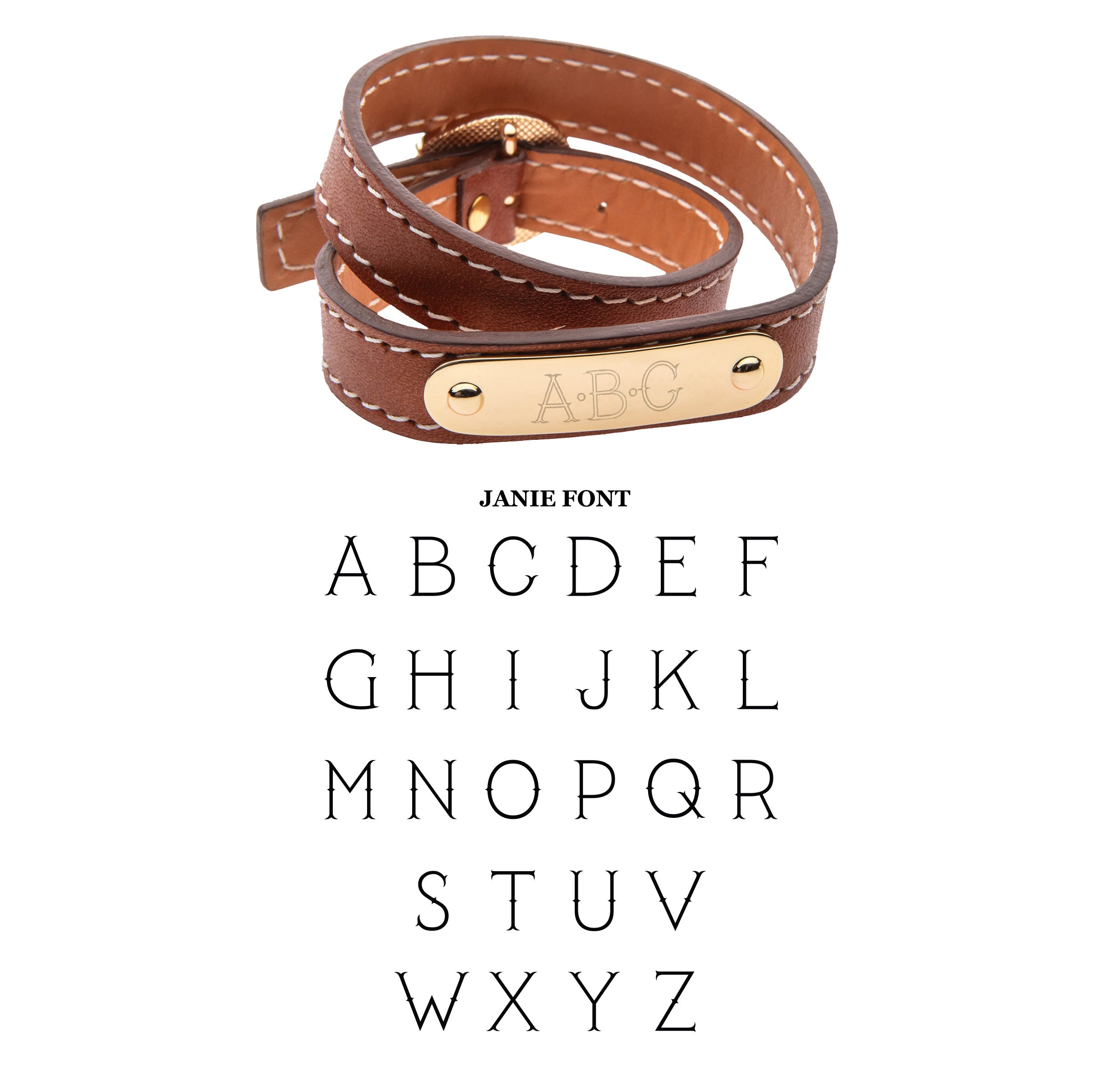 LUCKY Engravable Leather Cuff