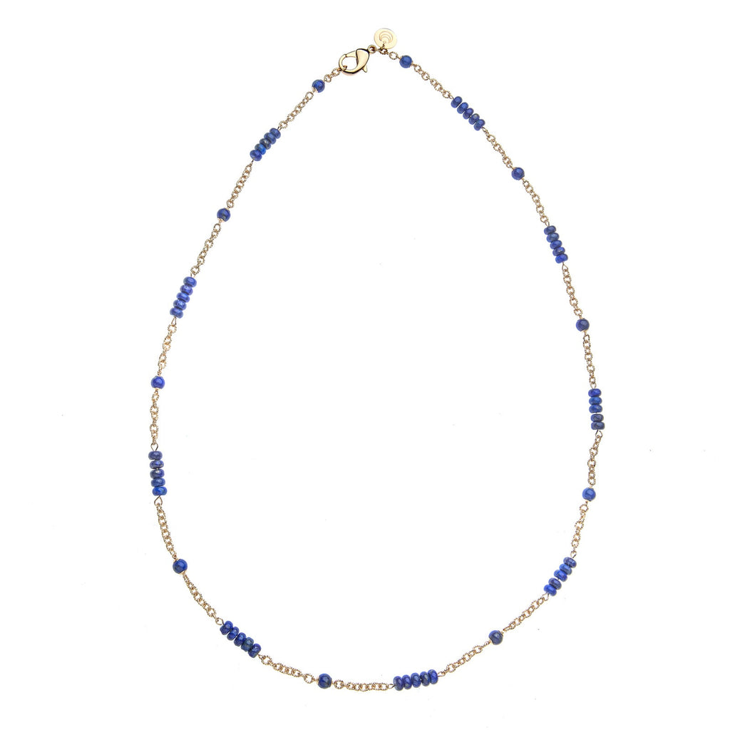 Jewel Box Carved Lapis Station Necklace