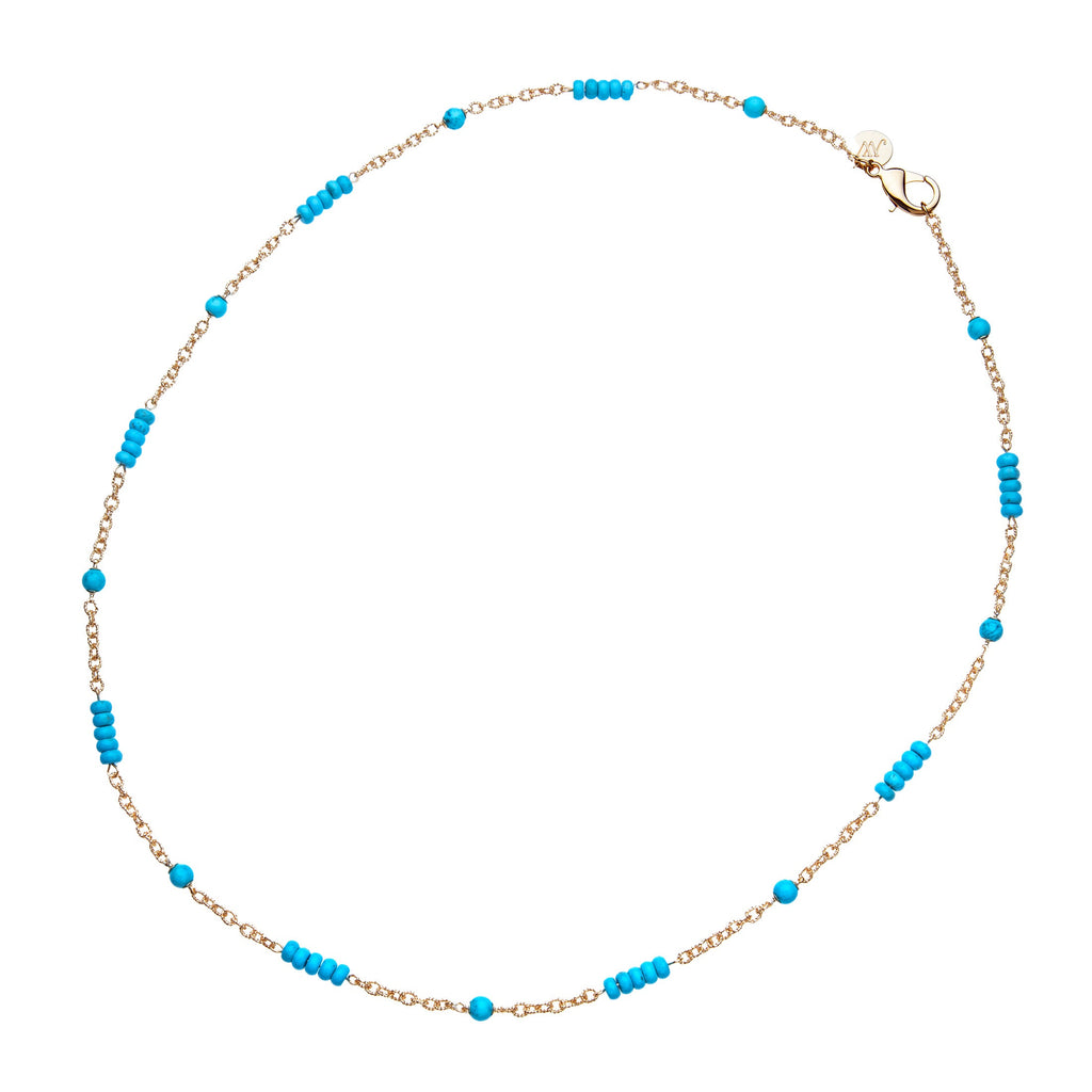 Jewel Box Carved Turquoise Station Necklace