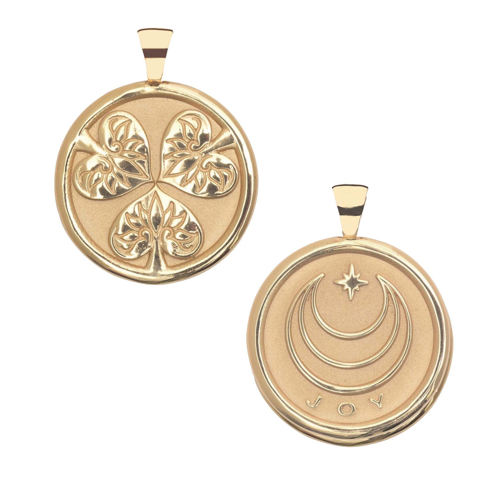 JOY JW Original Pendant Coin in Solid Gold
