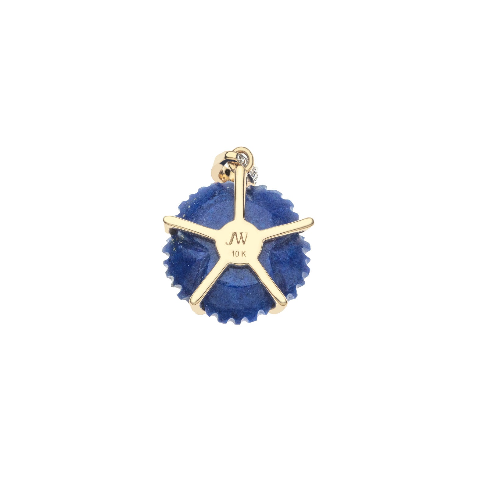 JOY Lapis Cherry Blossom Pendant in Solid Gold