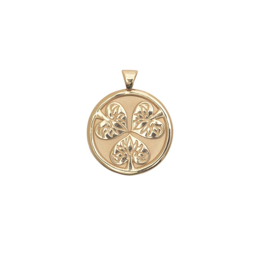 JOY JW Small Pendant Coin in Solid Gold