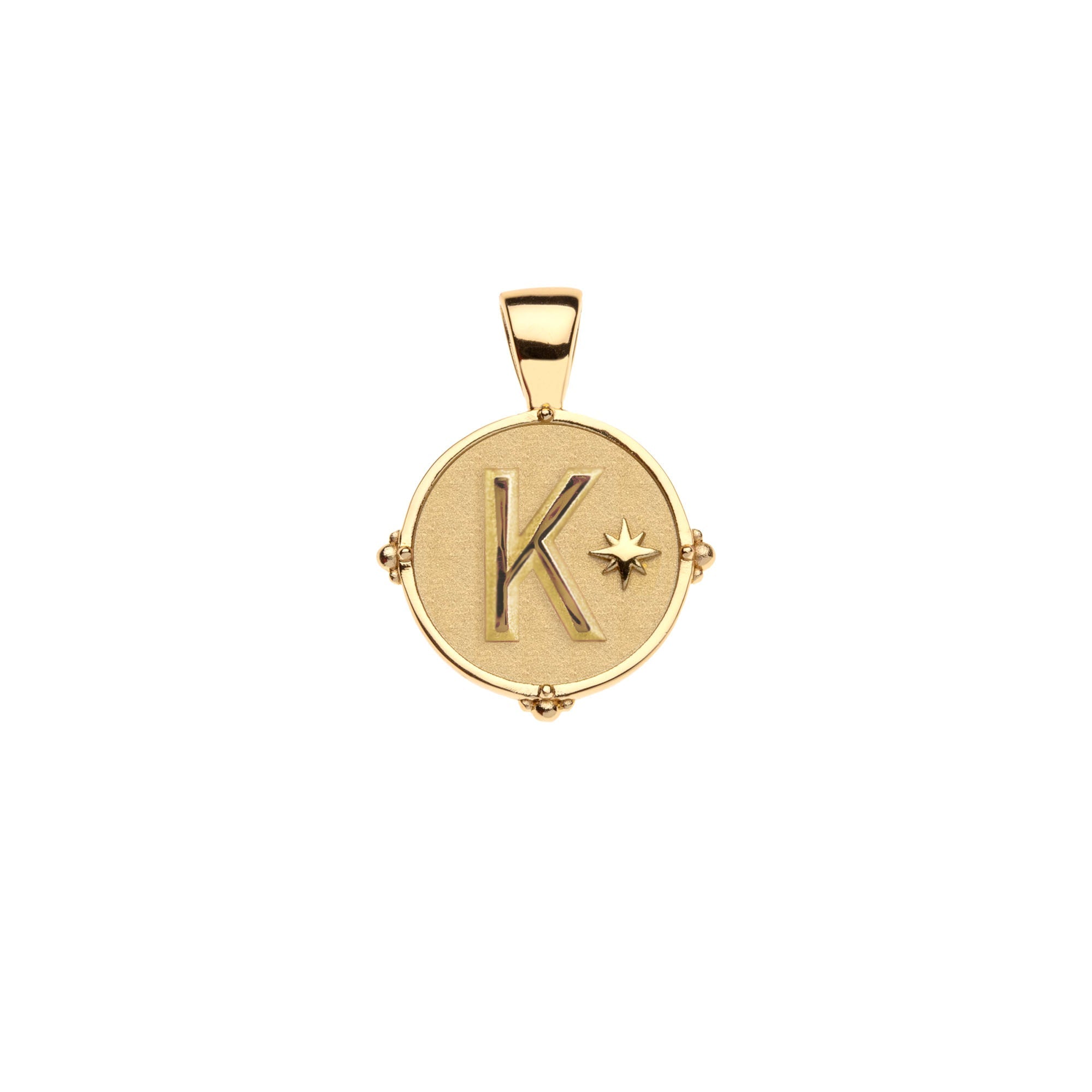 JW Letter Coin Pendant