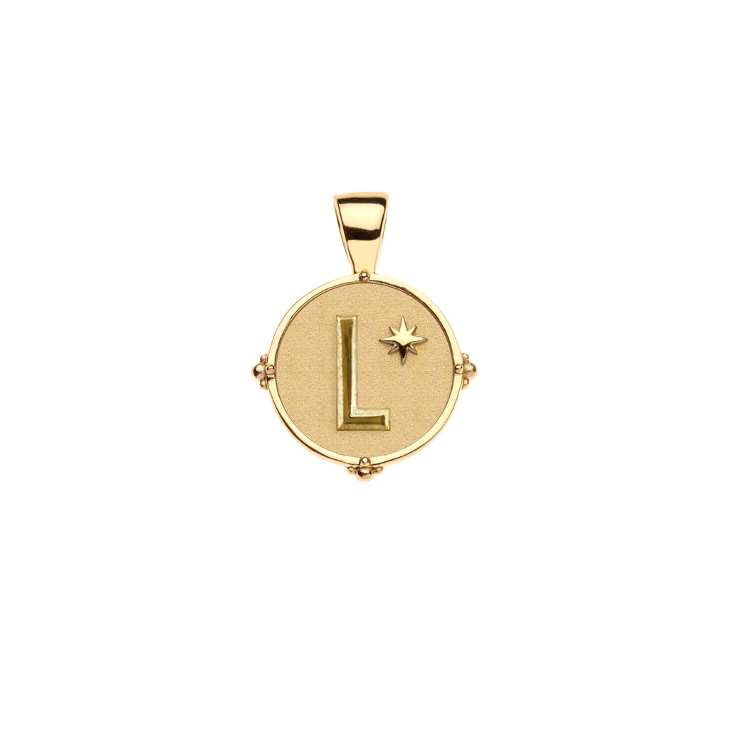 JW Letter Coin Pendant
