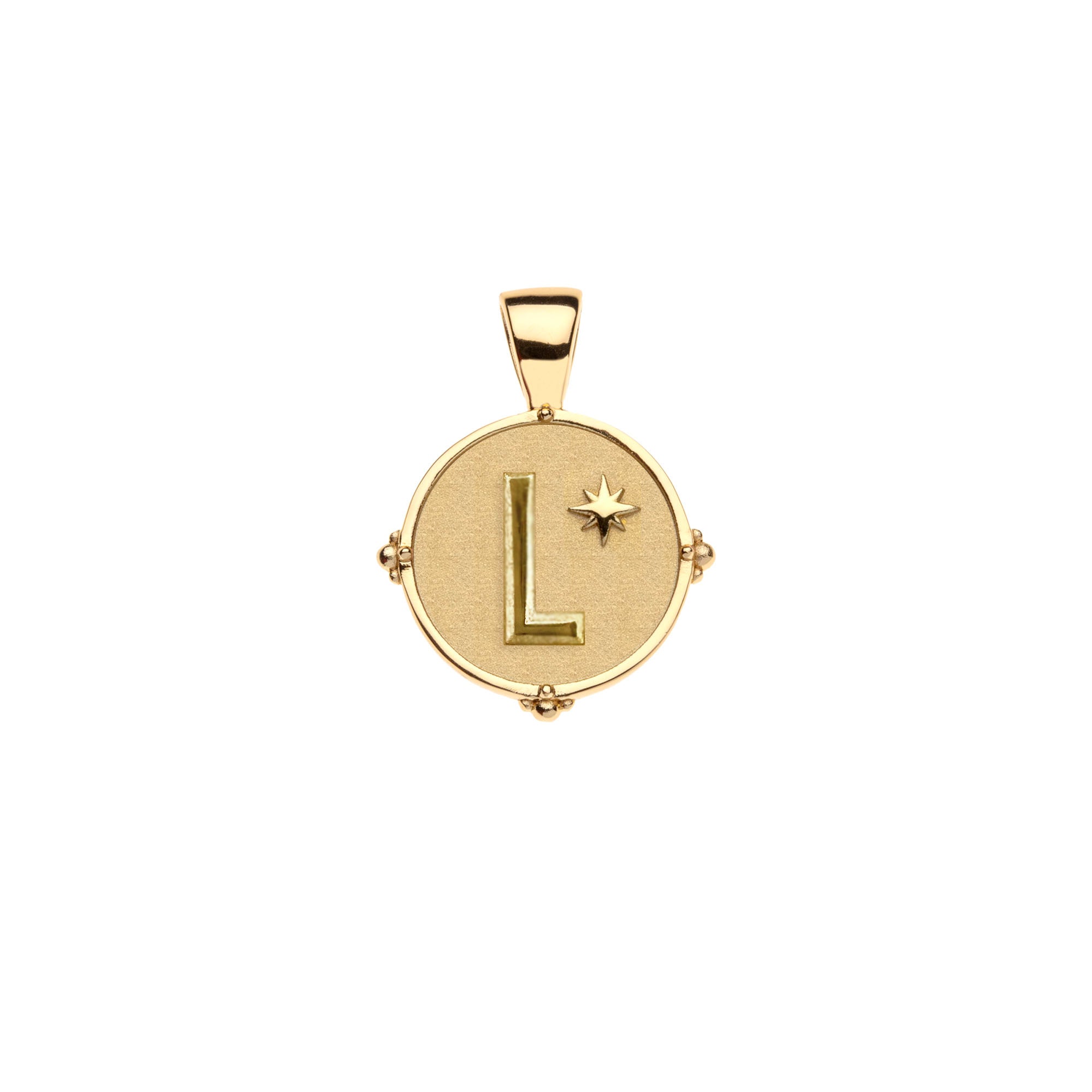 JW Letter Coin Pendant