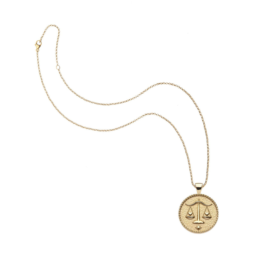 LIBRA JW Small Zodiac Pendant Coin - Sep 23 - Oct 22