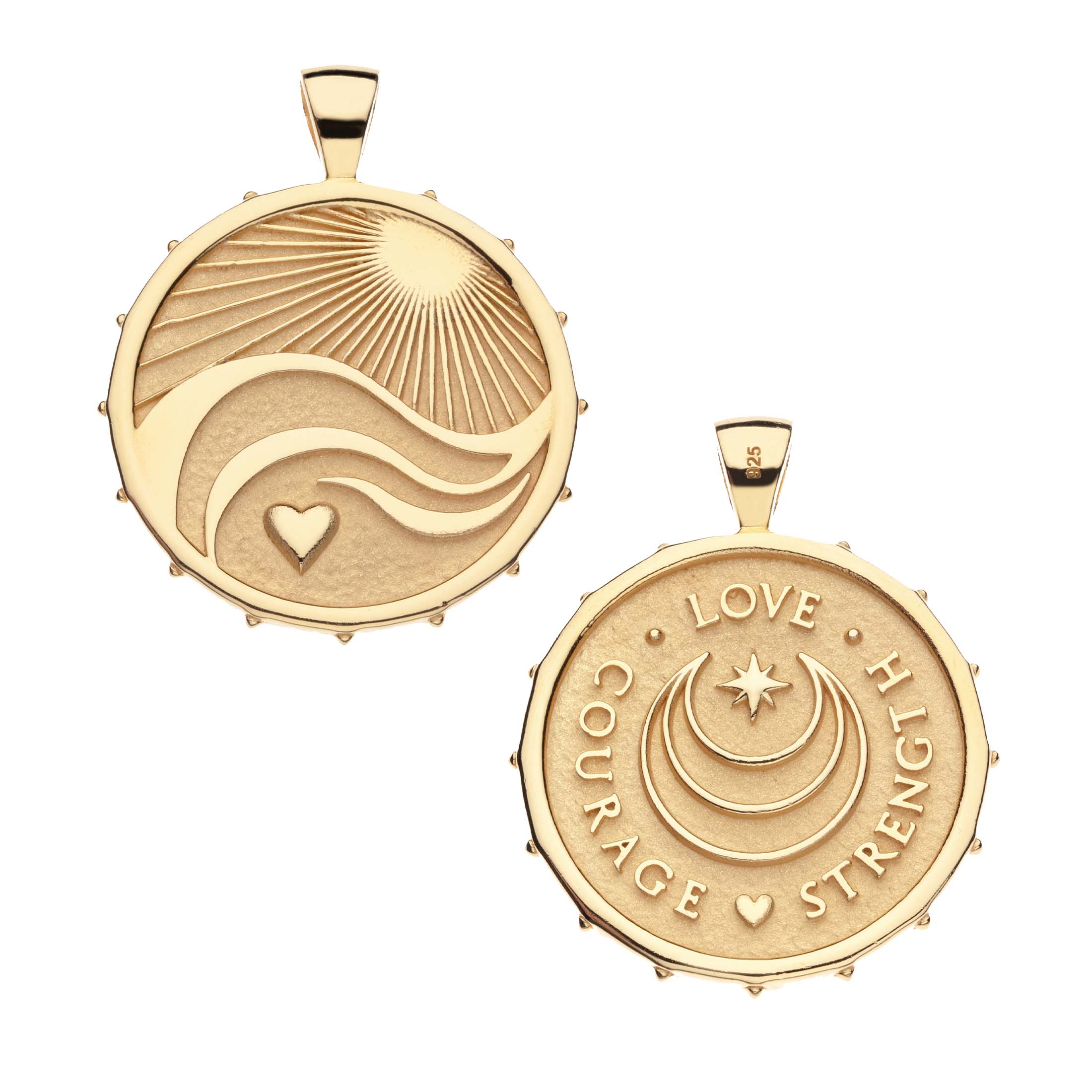 Love - Courage - Strength JW Original Pendant Coin