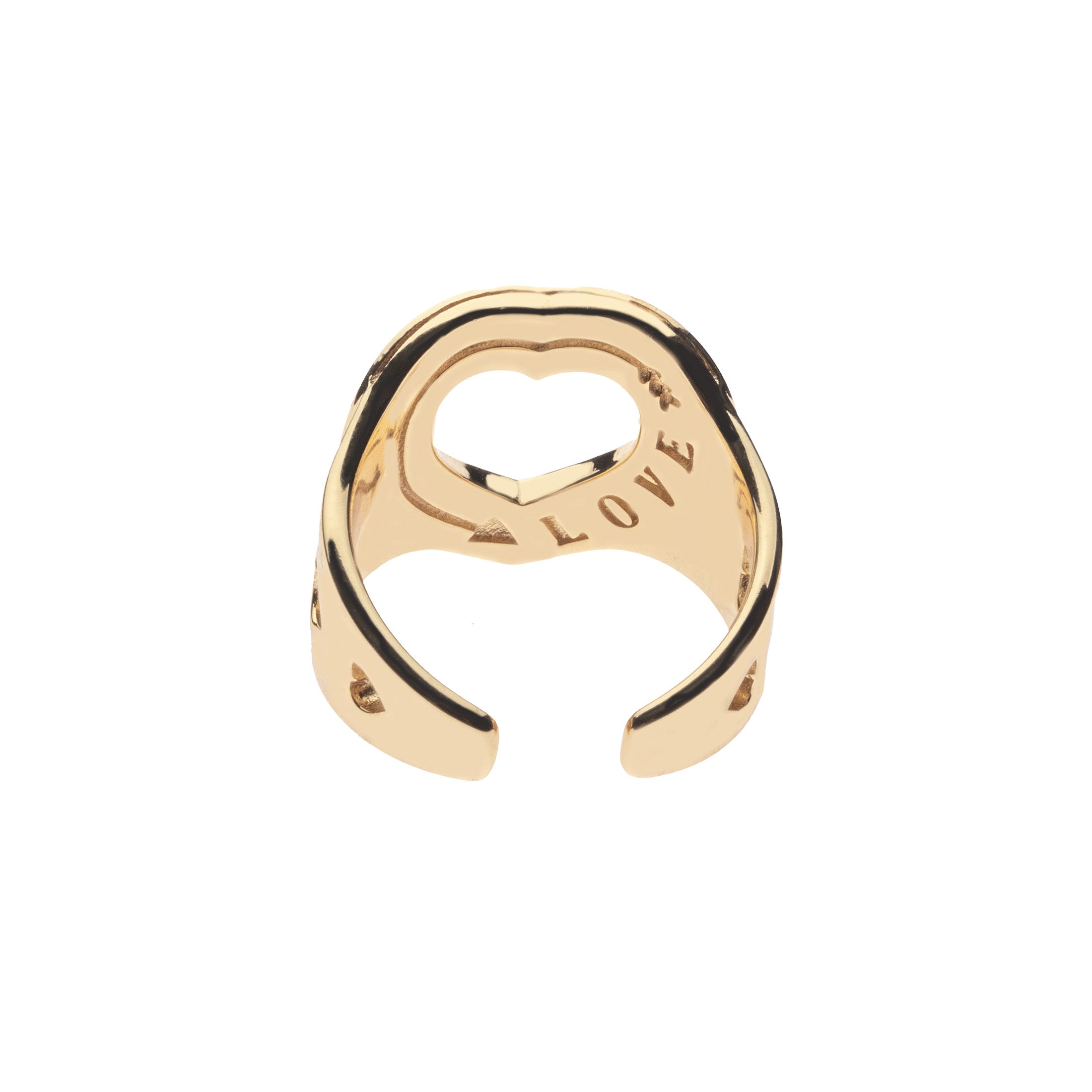 LOVE Cutout Heart Ring